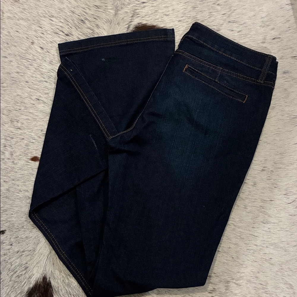 31/11 L CINCH WOMEN'S LYNDEN DARK WASH MID RISE TROUSER STRETCH DENIM JEANS - Picture 5 of 5